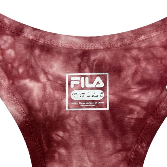 FILA Women’s Dark Raspberry Dream Cotton Light Support Sports Bra Size M L XL - Picture 7 of 10